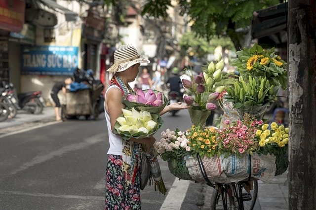 Vendeur ambulant au Vietnam 